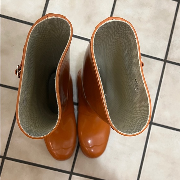 Orange Tall Rain Boots - Picture 6 of 8